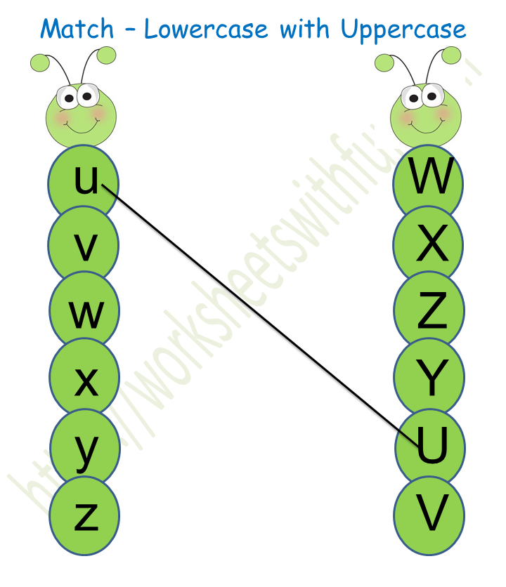 topic-match-lowercase-with-uppercase-worksheets-caterpillar